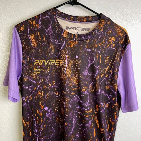 Pit Viper High Speed Off Road Jersey Shirt Purple Short Sleeve NWT Mens Small - Picture 9 of 10